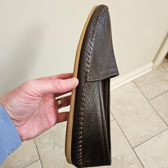 Otisopse Men's Soft Leather Casual Loafers, Brown, Sz 12 (may run small) - Picture 12 of 16